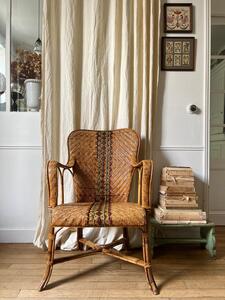 Fauteuil rotin 1920