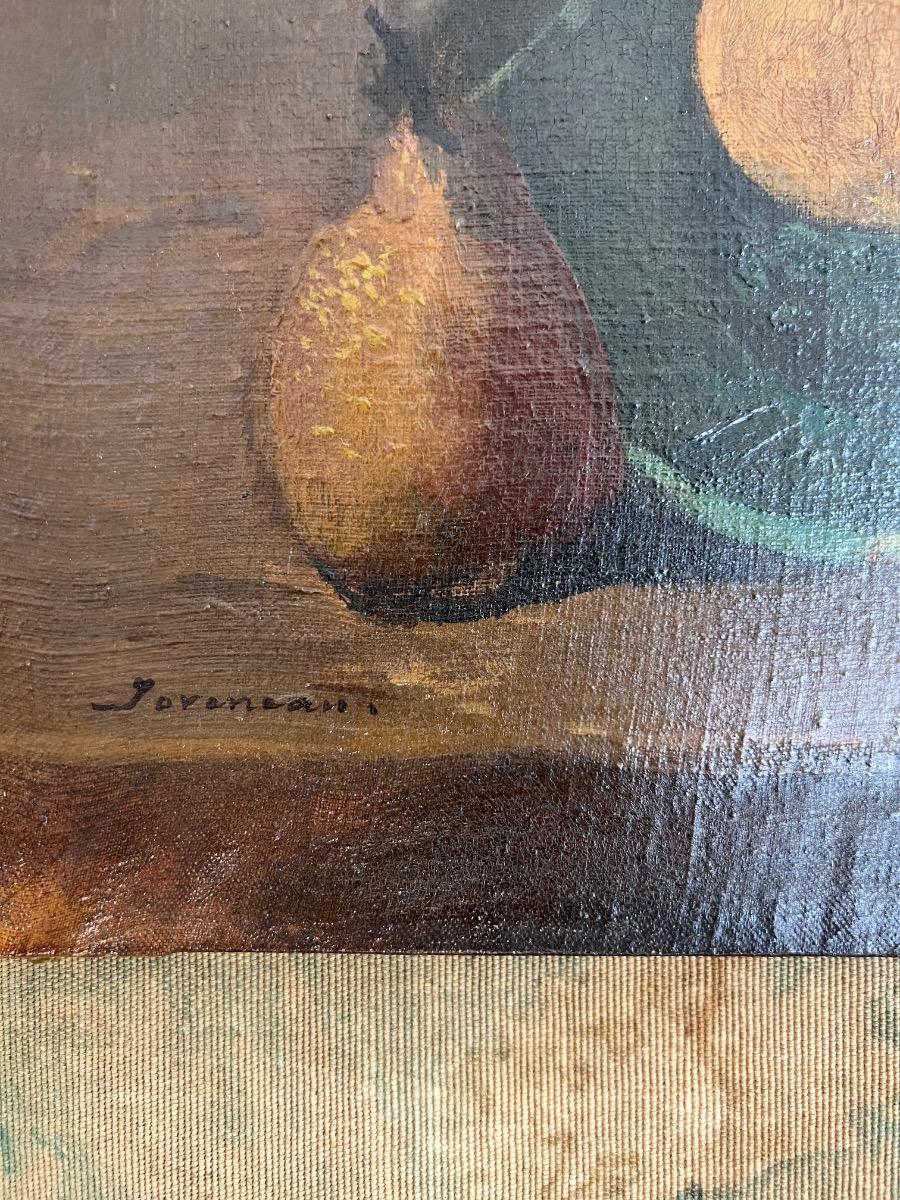 Nature morte huile sur toile 1930