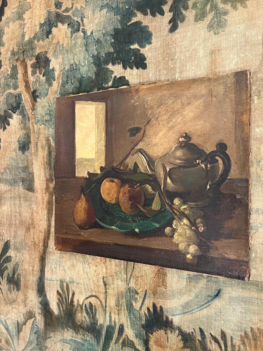 Nature morte huile sur toile 1930
