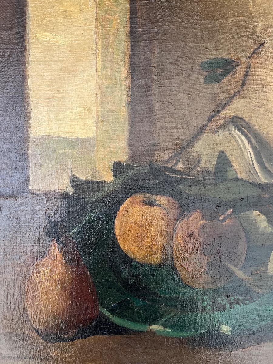 Nature morte huile sur toile 1930