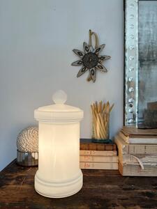 Lampe verre opalin 1950