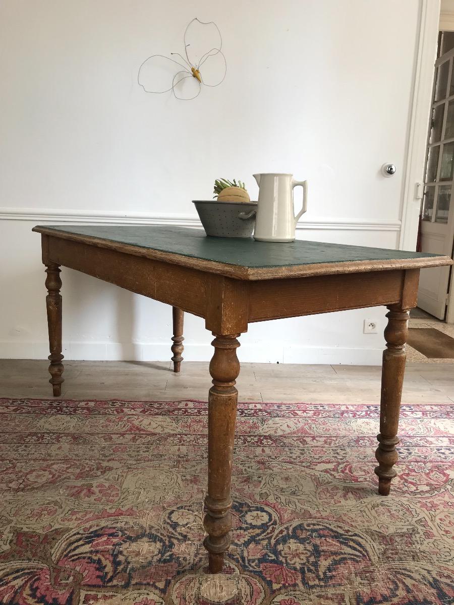 Brewery table. Green top.