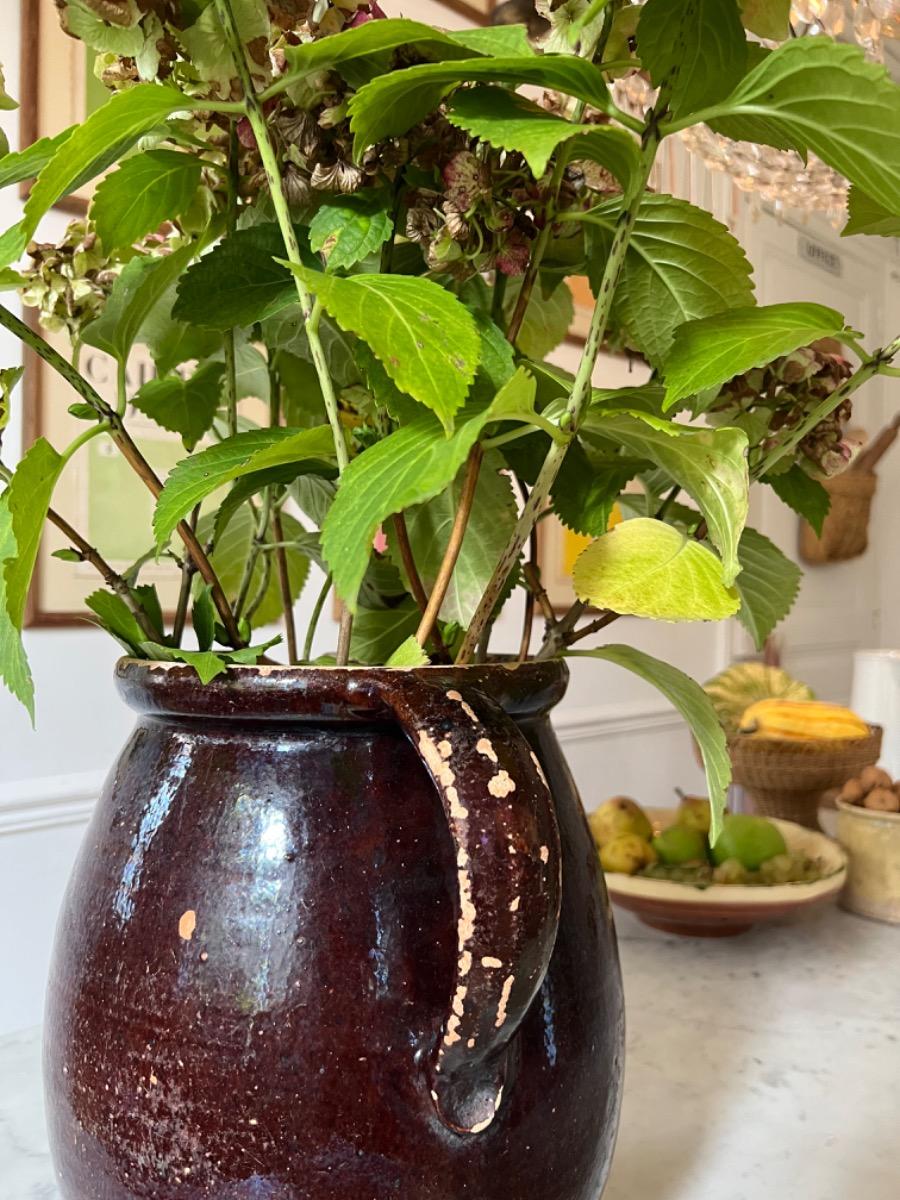 19th c. large earthenware pitcher