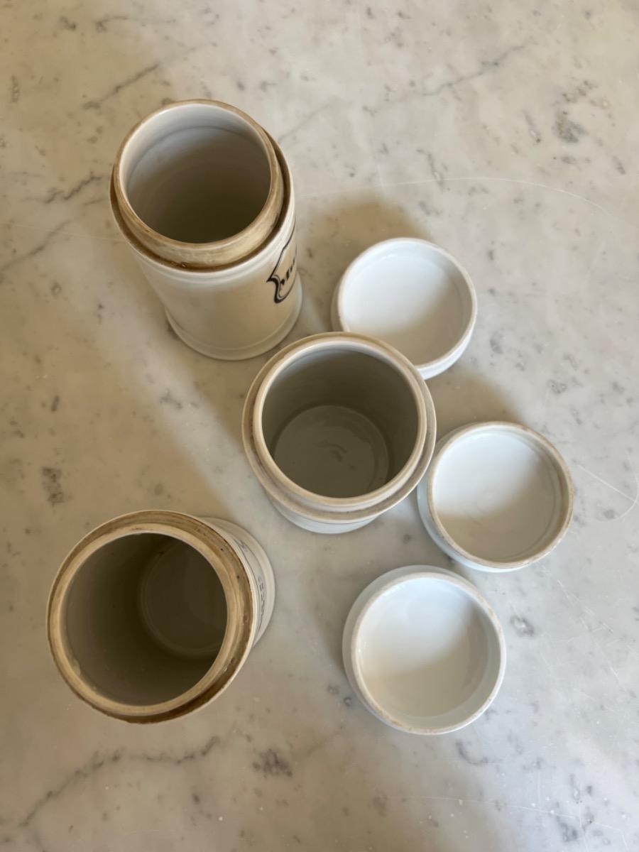 Set of 3 apothecary pots