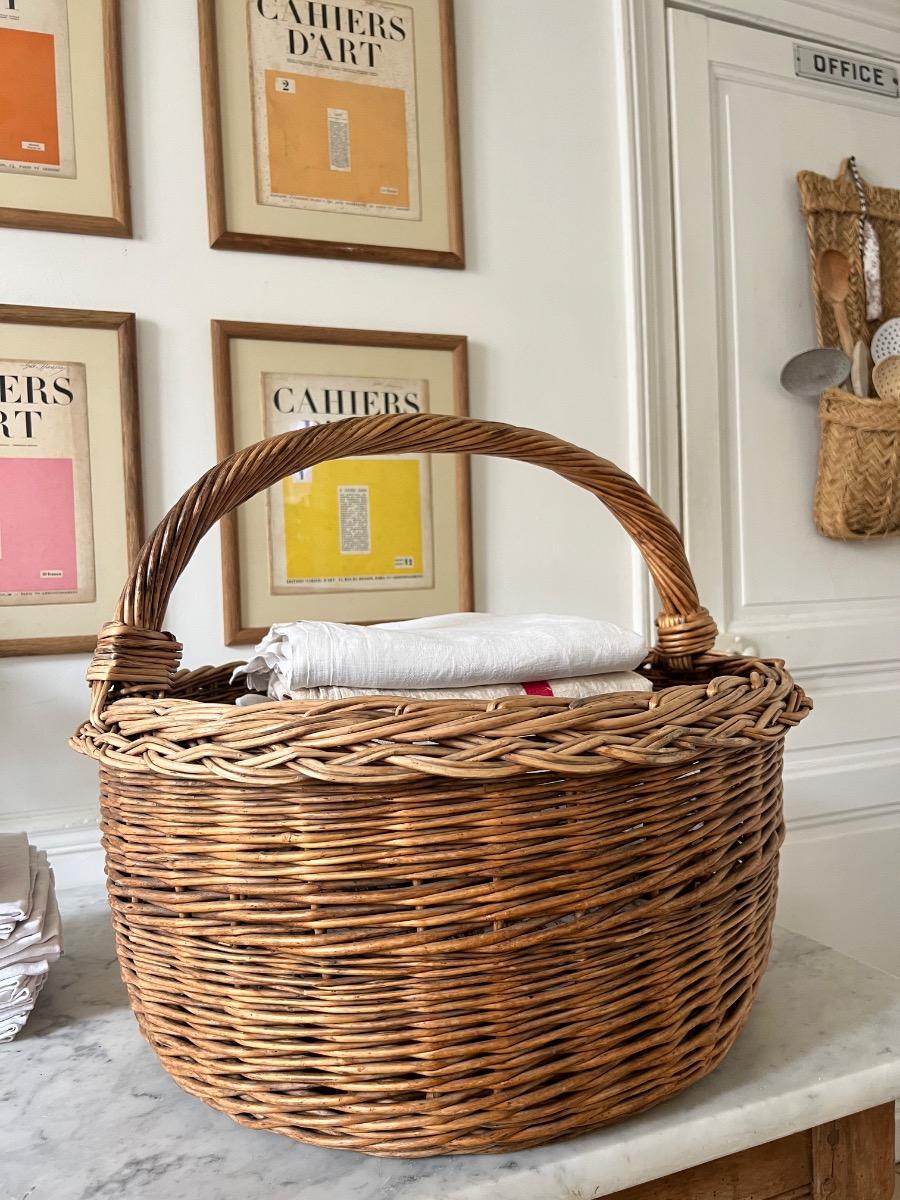 Grand panier osier 1920