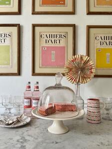 Plat piédouche + cloche 