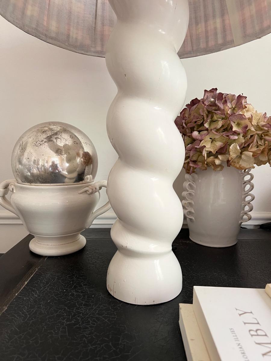 Lampe colonne torsadée 