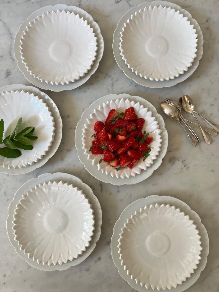 Service 6 assiettes dessert Vallauris 1960