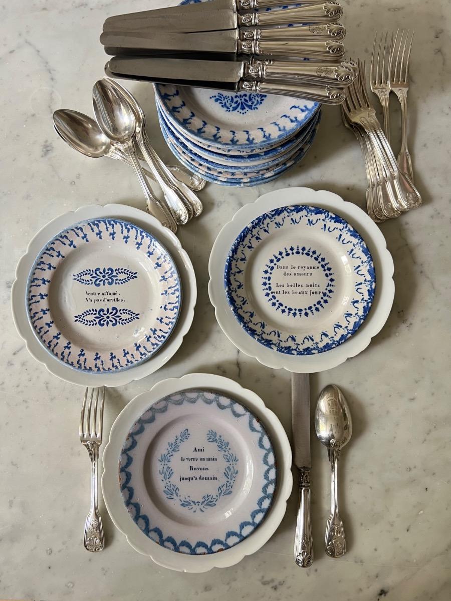 Ménagère Christofle 24 pièces coquille monogramme