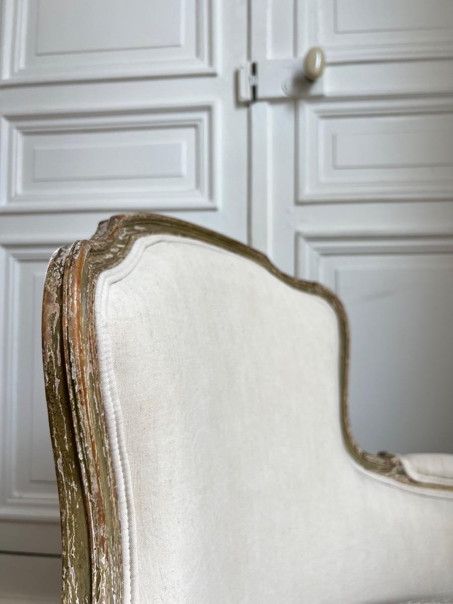 Bergère XVIIIème, patine, lin