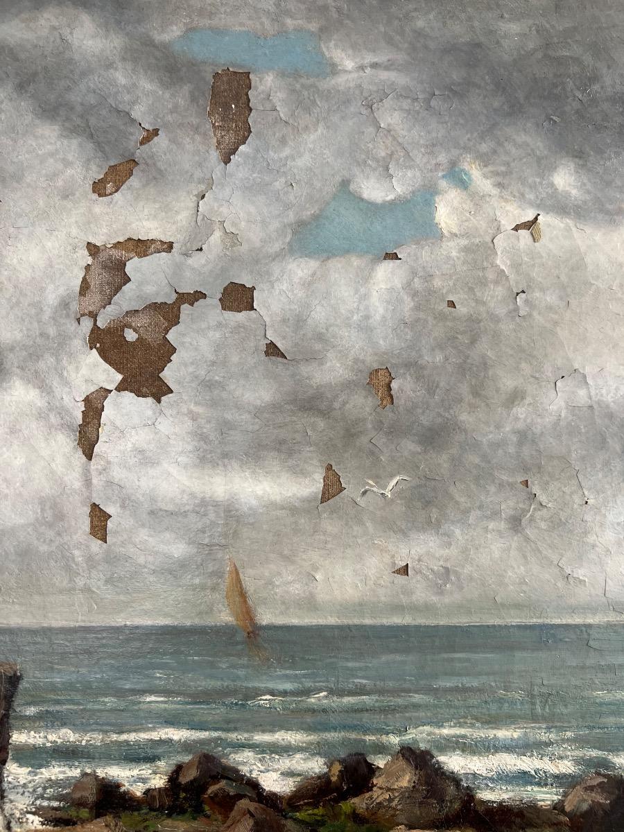 Huile sur toile XIXème, Ernest Honnorat
