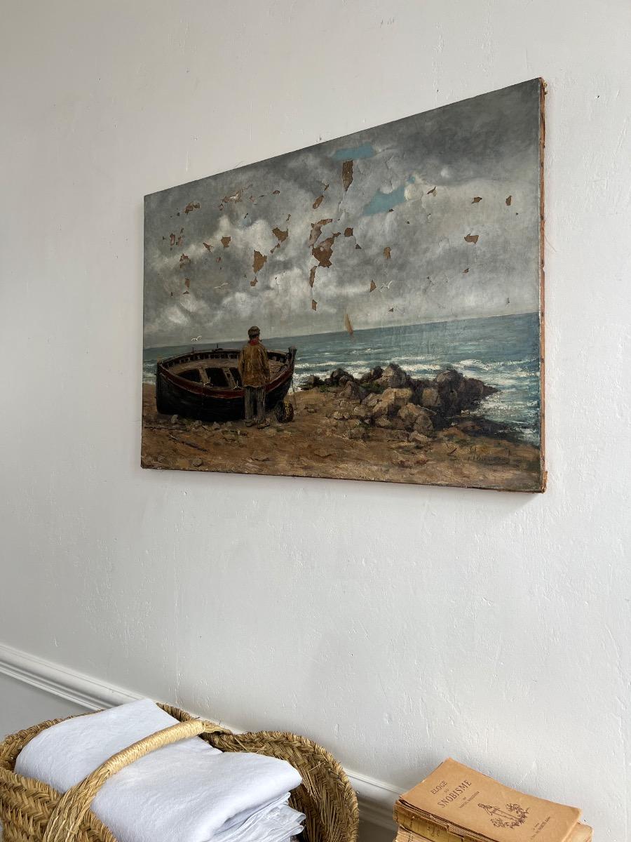 Huile sur toile XIXème, Ernest Honnorat