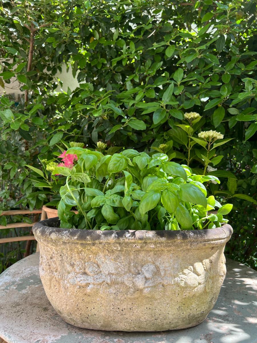 Jardinière pierre reconstituée 1940