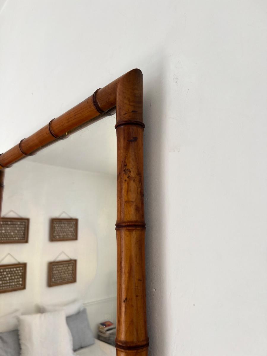 Miroir bois façon bambou 1900