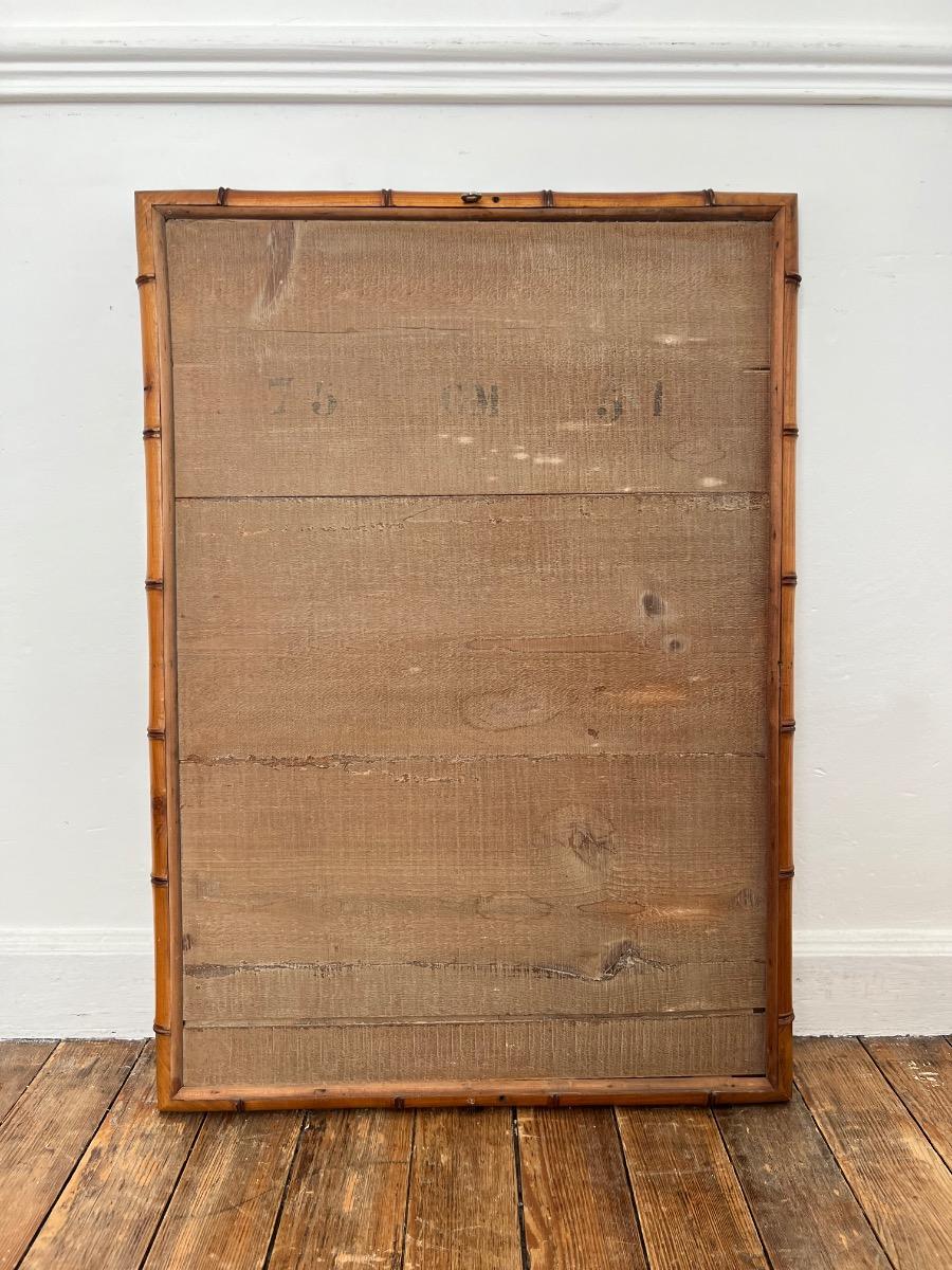 Miroir bois façon bambou 1900