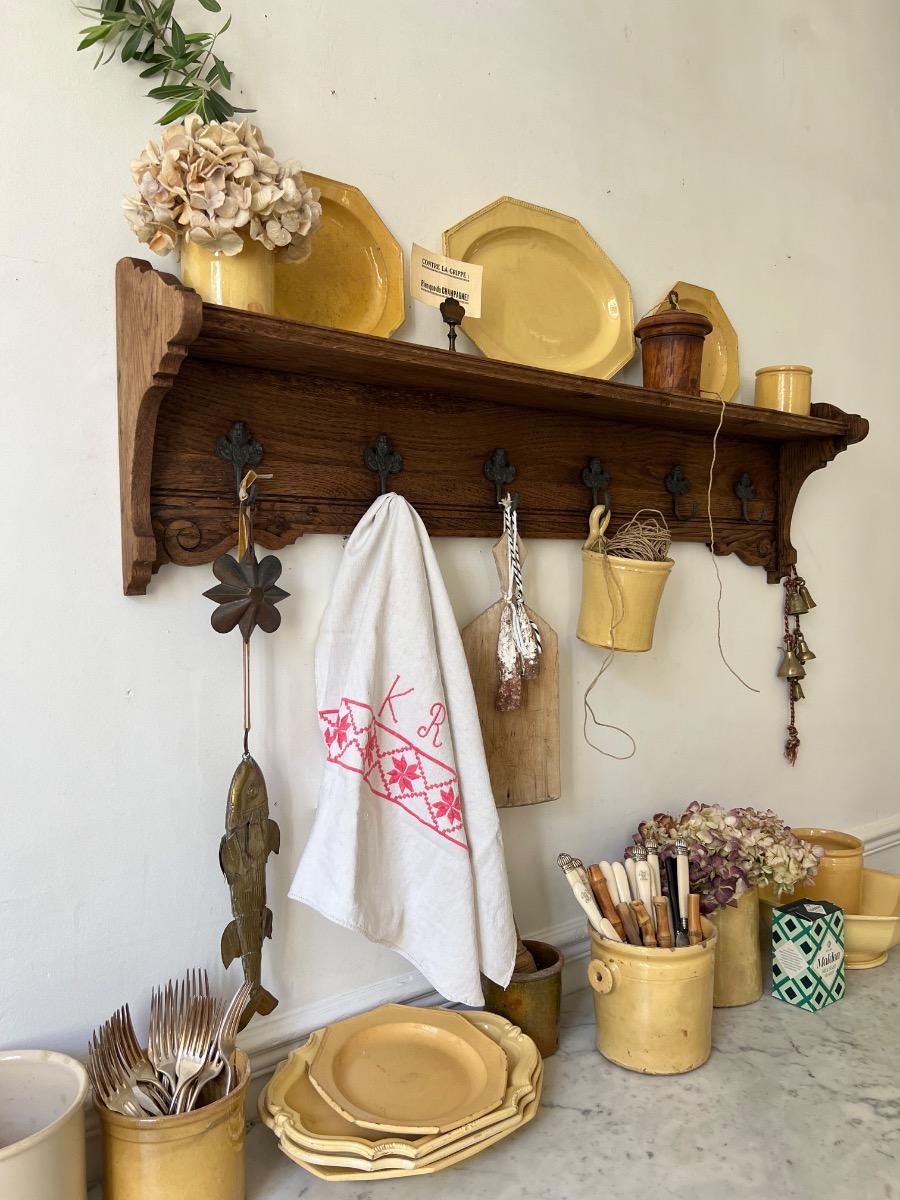 Porte-accessoires chêne brut 1900