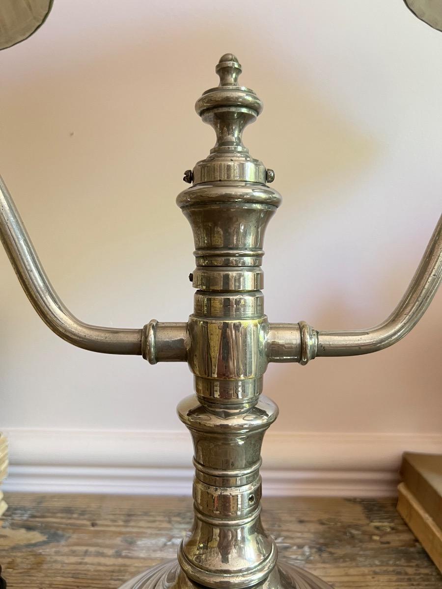 Lampe acier nickelé 1920
