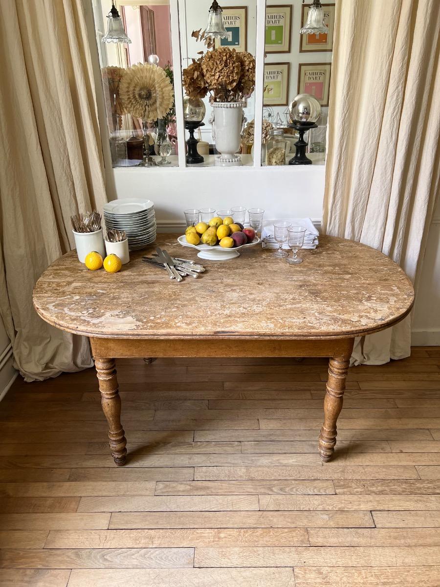 Large table XIXème ovale