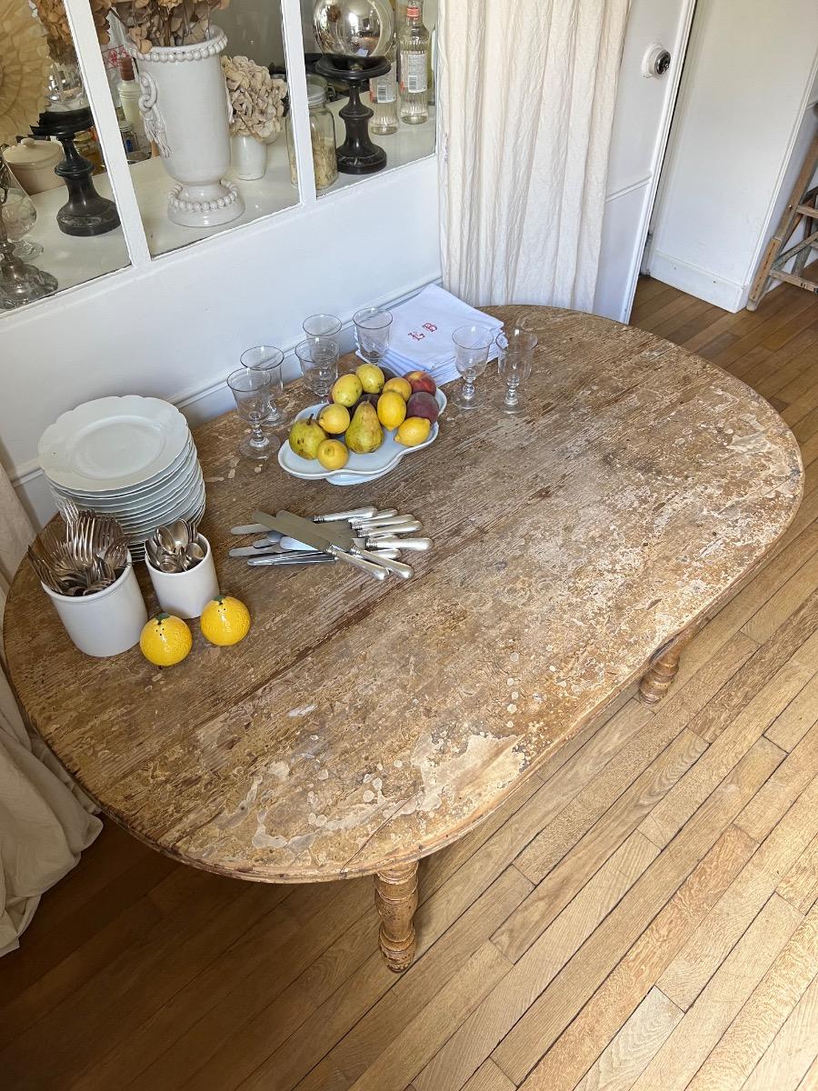 Large table XIXème ovale