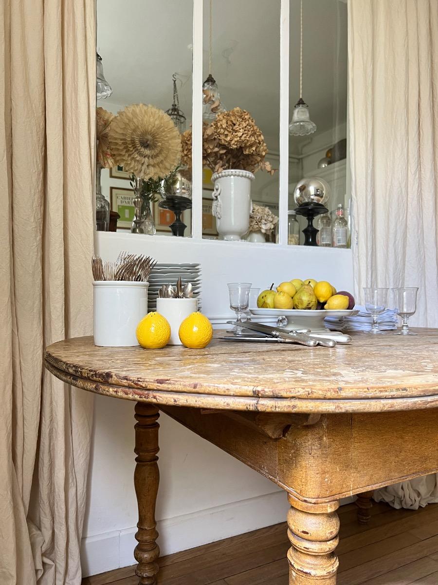 Large table XIXème ovale