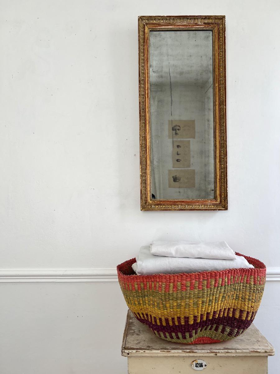 Miroir mercure époque Empire décor palmettes