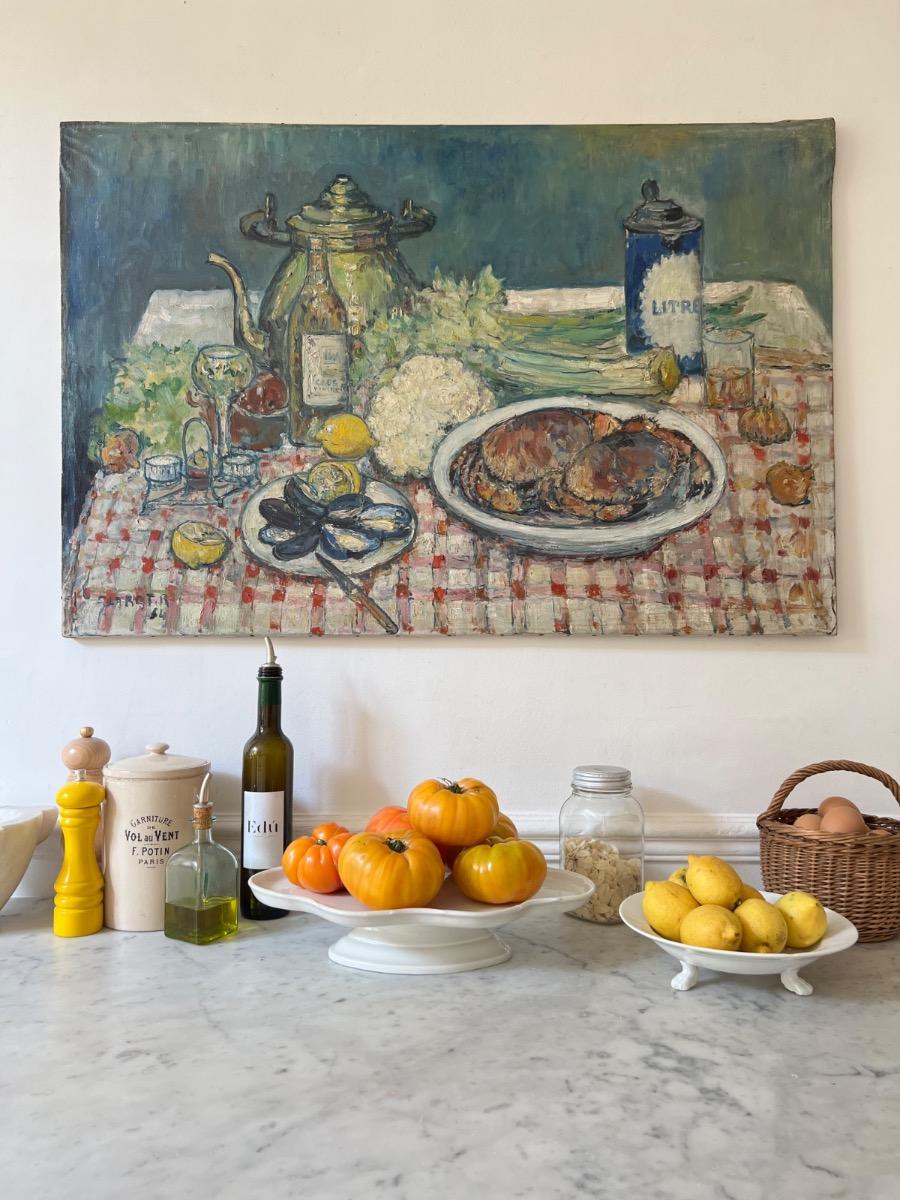Grand tableau, huile sur toile 1954
