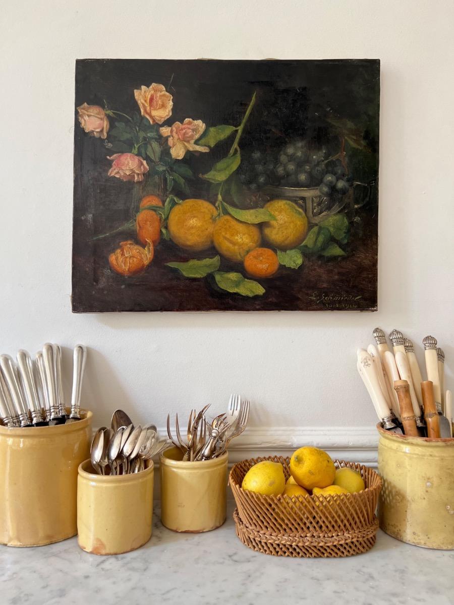 Nature morte huile sur toile