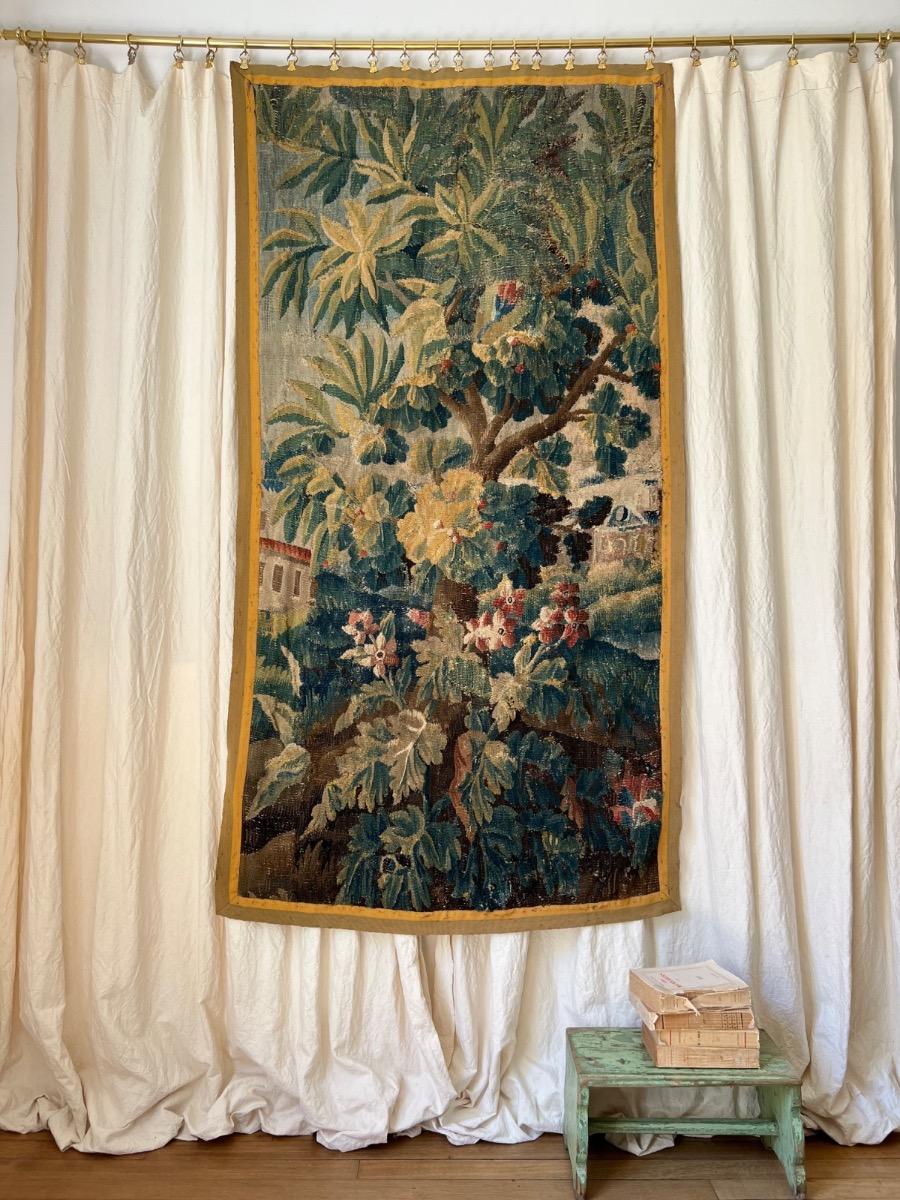 Tapisserie verdure Aubusson XVIIIème