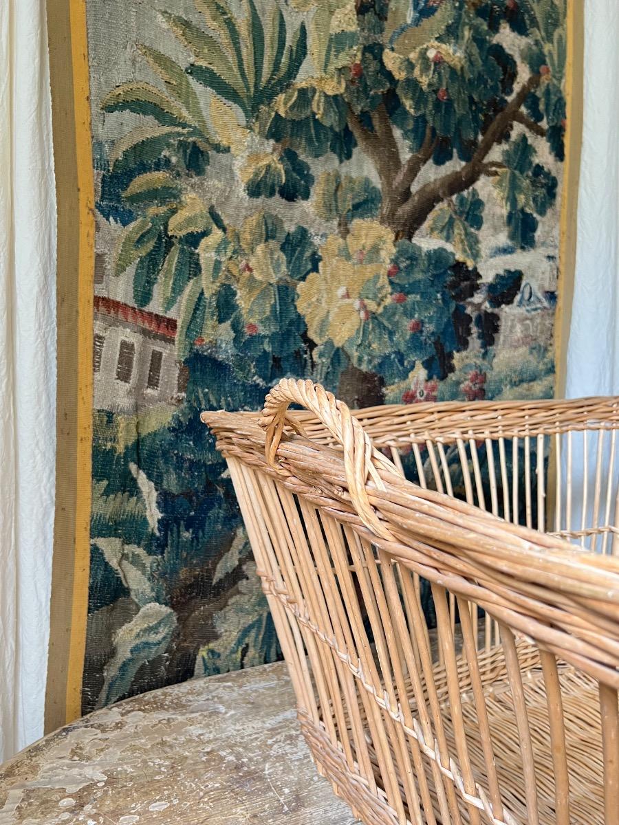 Grande corbeille osier 1940