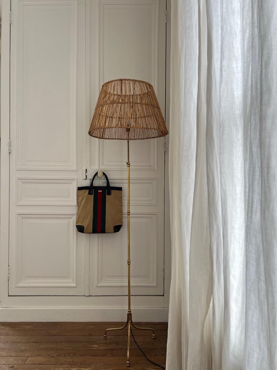 Lampe de parquet ajustable laiton