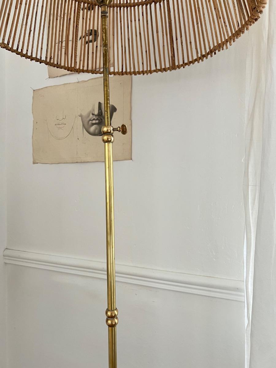 Lampe de parquet ajustable laiton