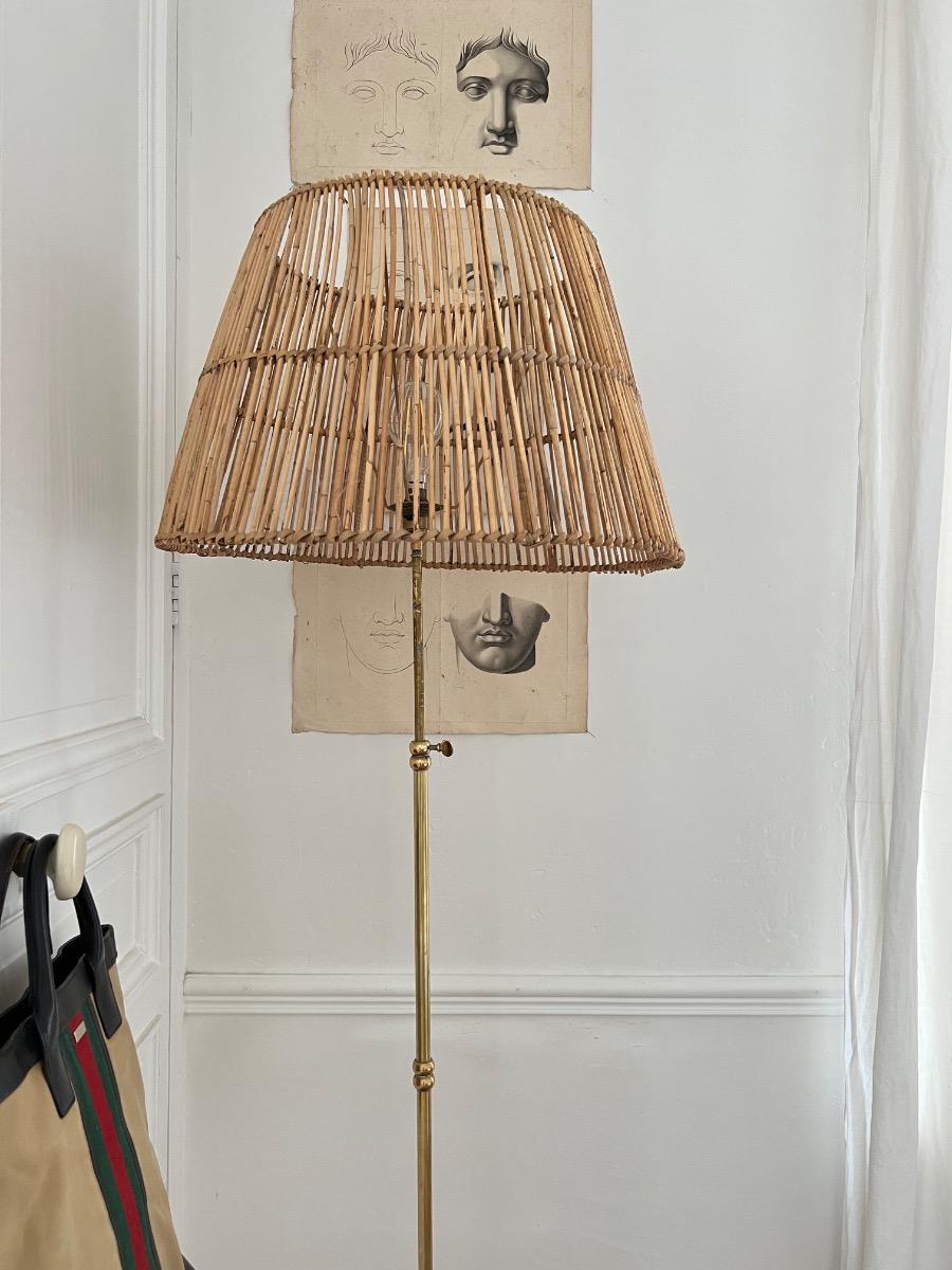 Lampe de parquet ajustable laiton