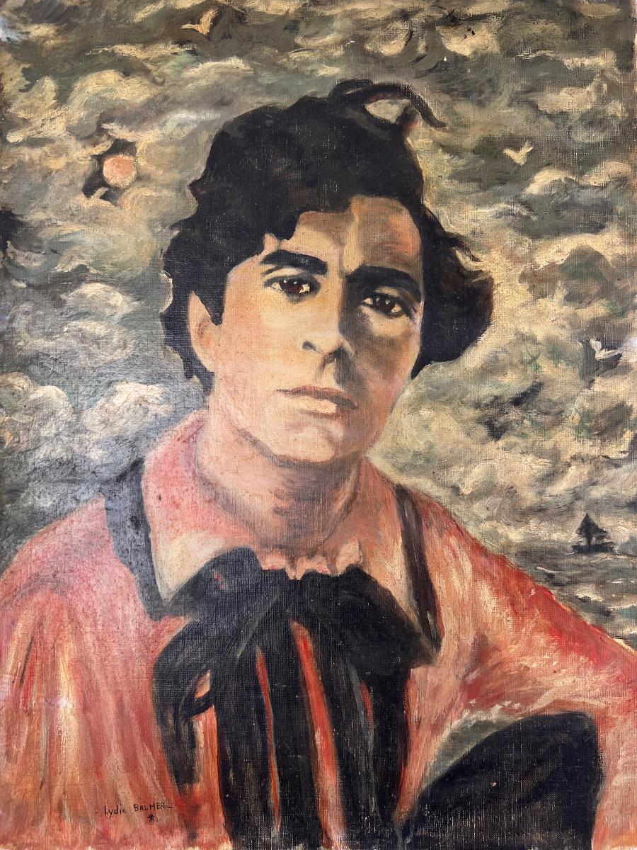 Portrait dandy (Modigliani) huile sur toile 