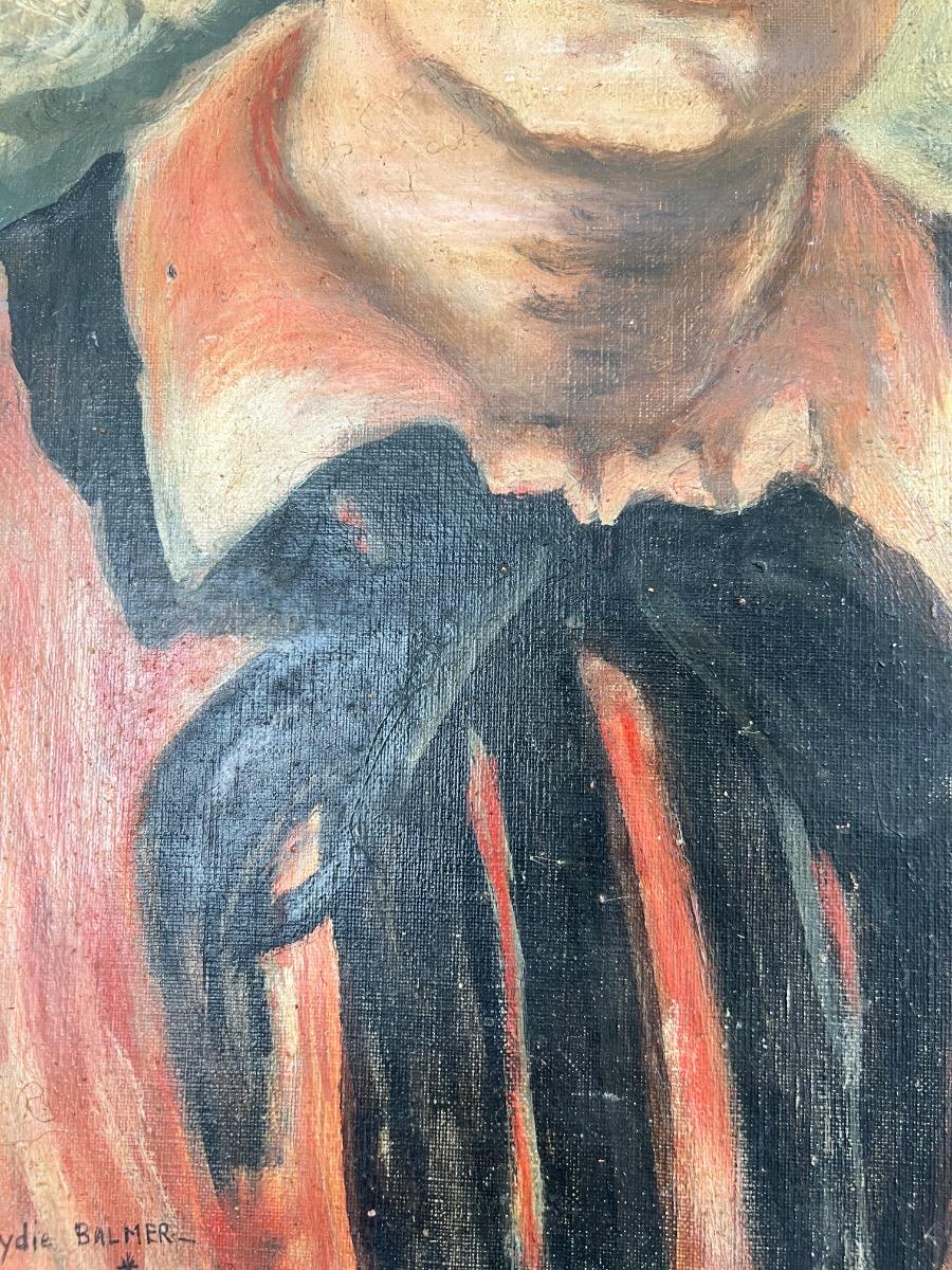 Portrait dandy (Modigliani) huile sur toile 