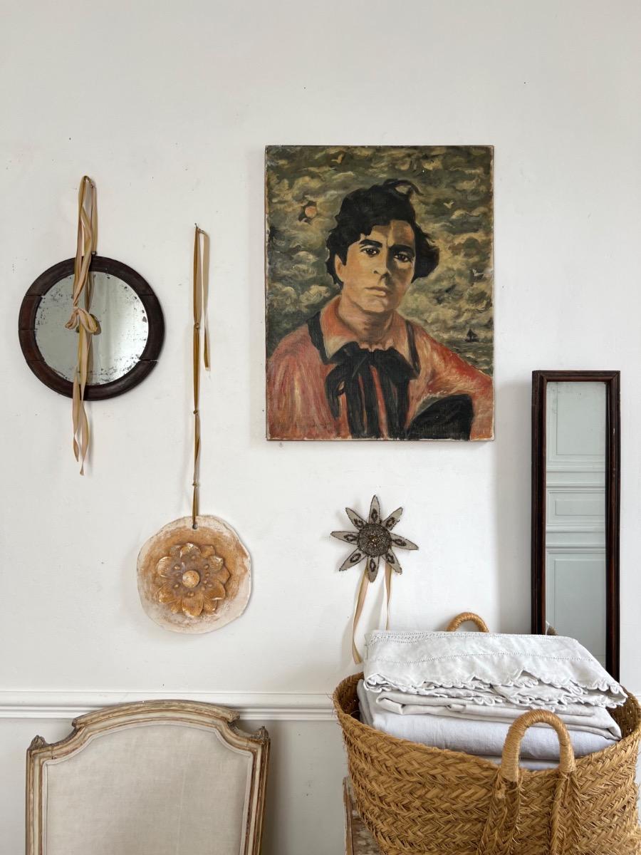 Portrait dandy (Modigliani) huile sur toile 