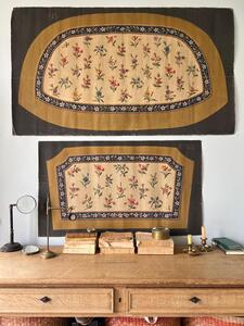 2 toiles peintes XIXème, épreuves Aubusson