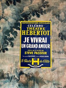 Affiche de théâtre 1960 papier imprimé 