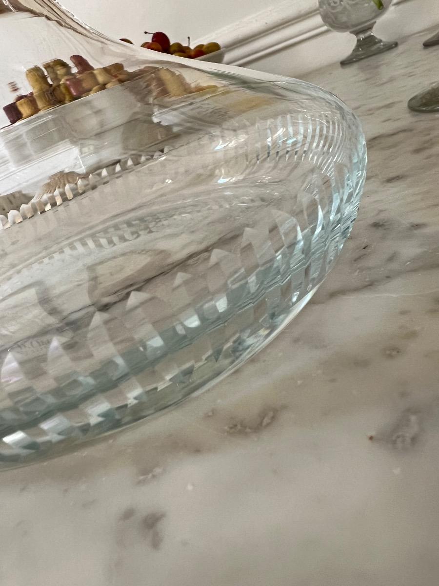 Carafe à décanter verre ciselé 1940