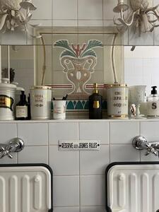 Décor néoclassique stylisé sur verre