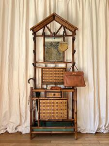 Vestiaire bambou rotin 1880