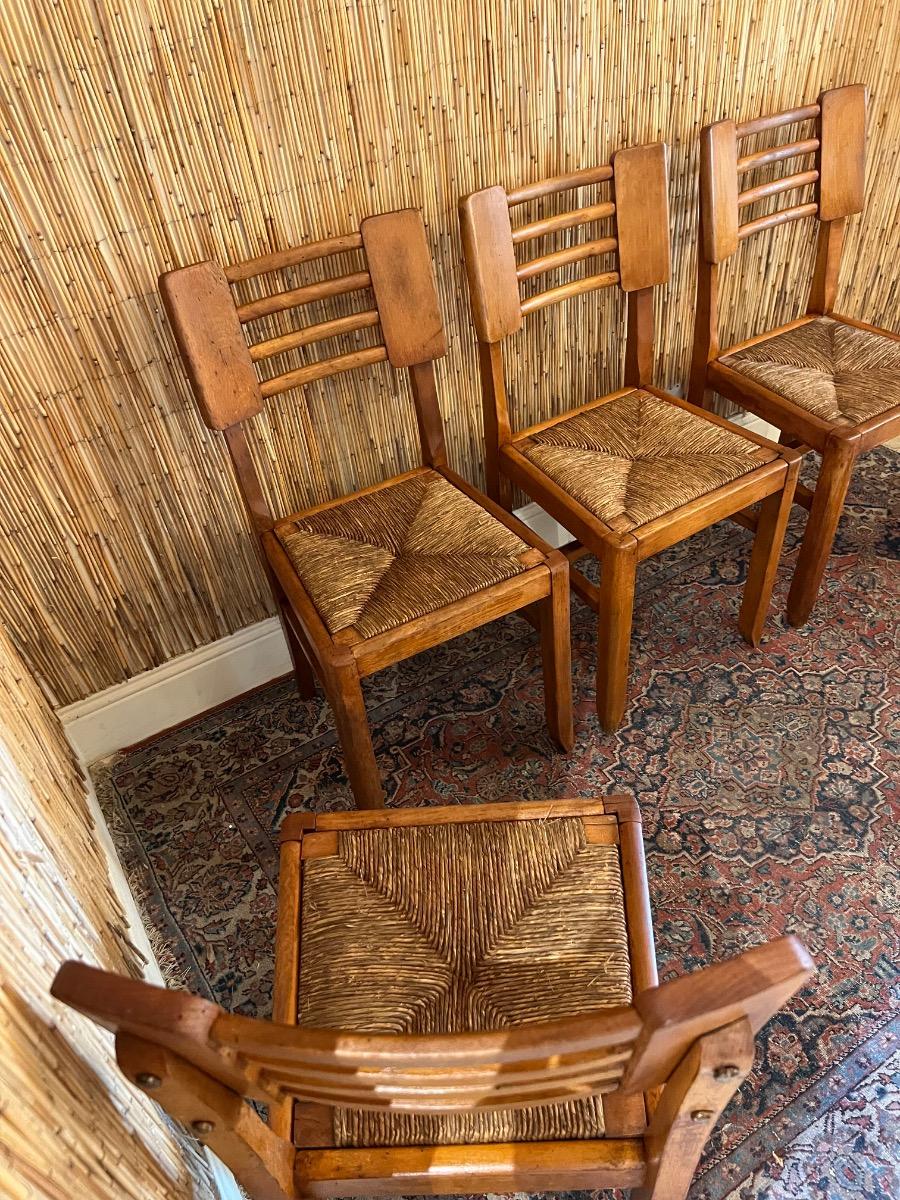 Suite de 4 chaises Pierre Cruège 1960