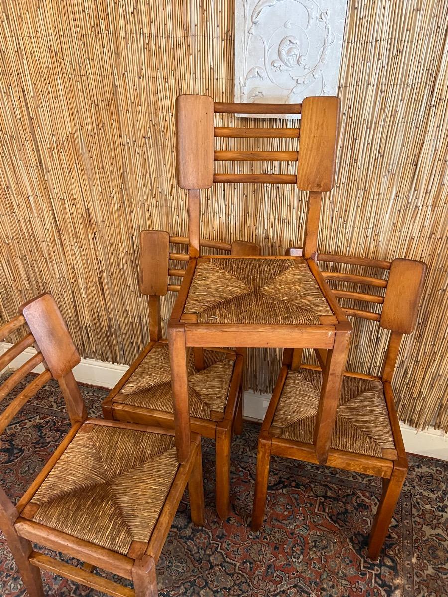 Suite de 4 chaises Pierre Cruège 1960