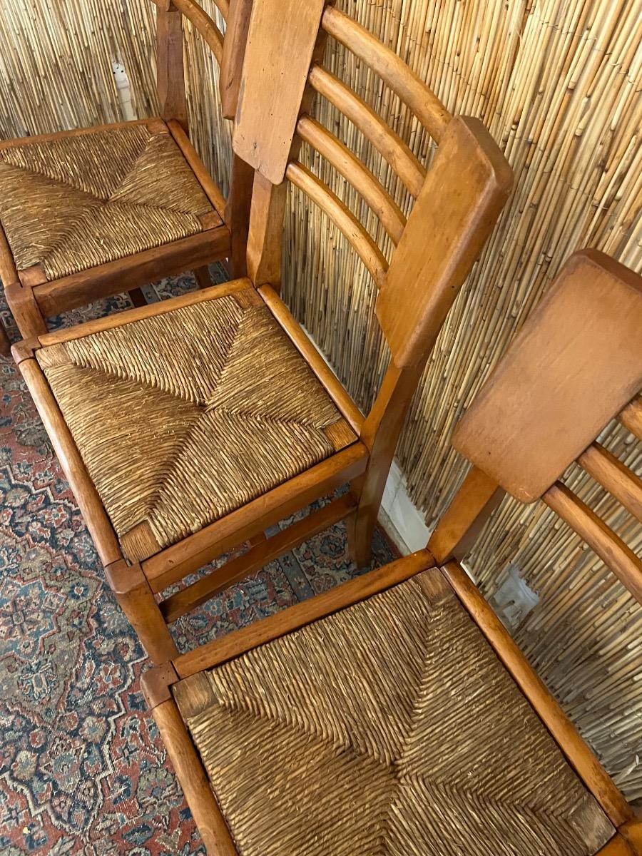 Suite de 4 chaises Pierre Cruège 1960