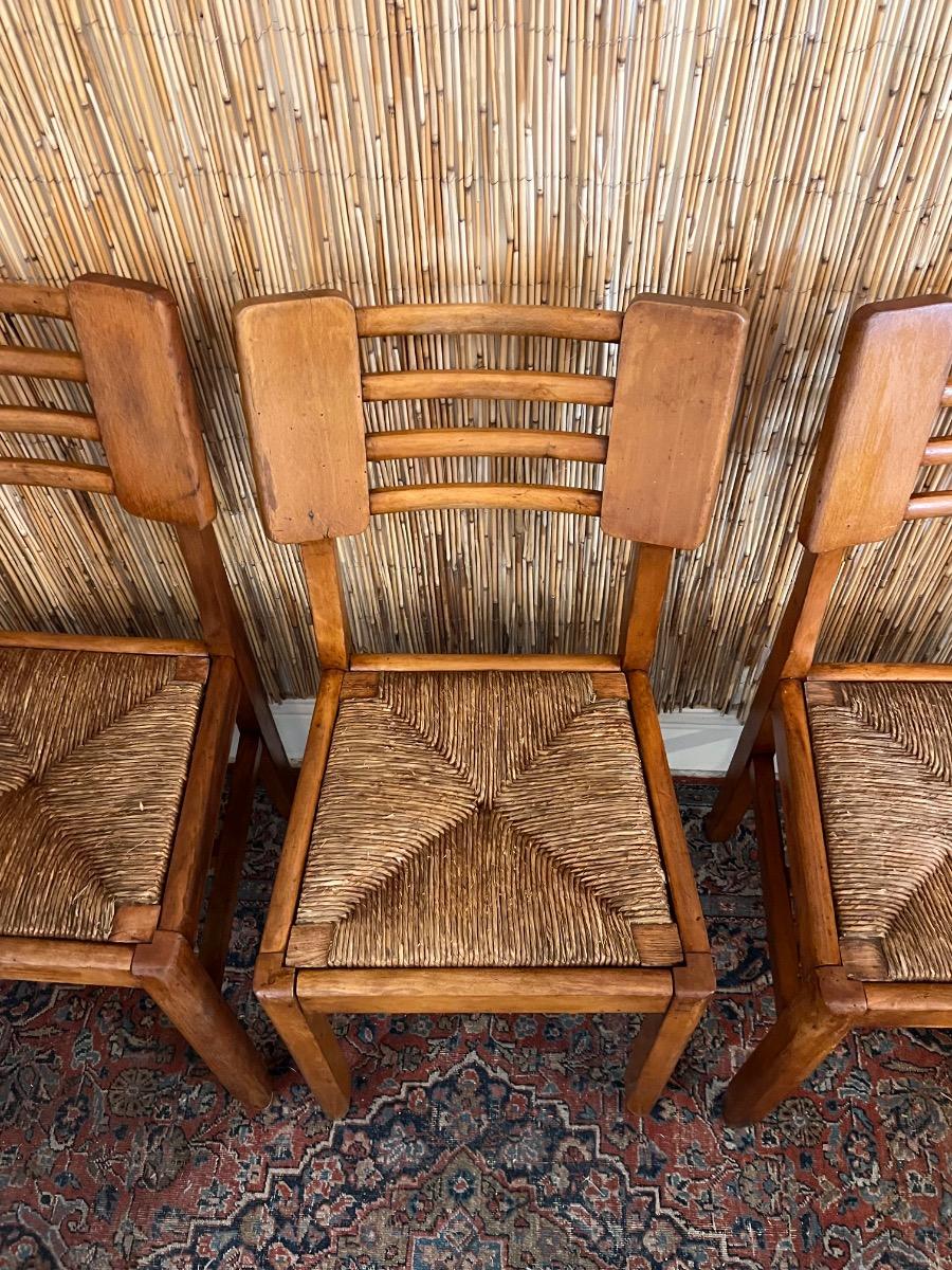 Suite de 4 chaises Pierre Cruège 1960