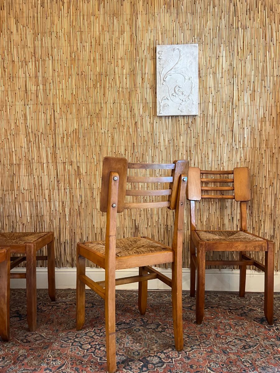 Suite de 4 chaises Pierre Cruège 1960