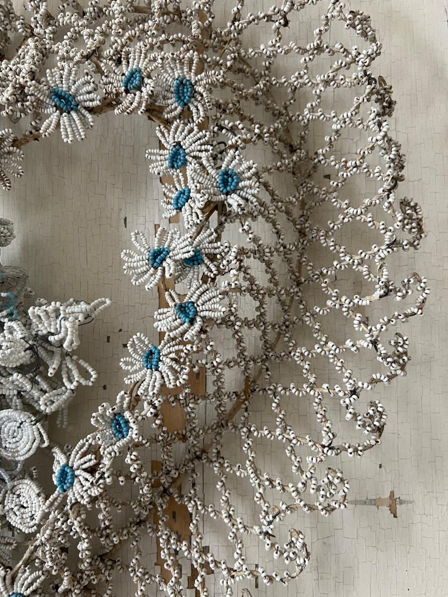 Ouvrage religieux du souvenir, perles, 1880
