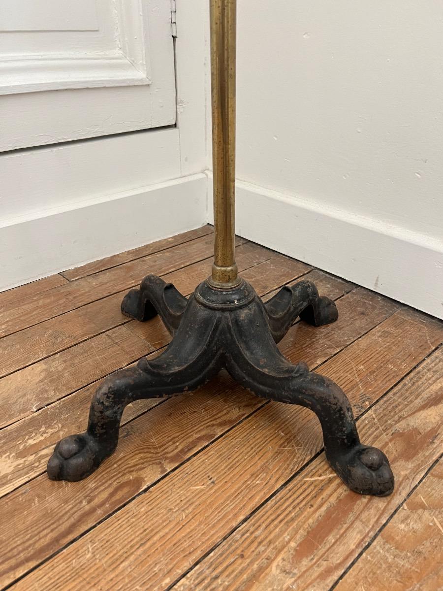 Liseuse ajustable bronze fonte noyer 1900