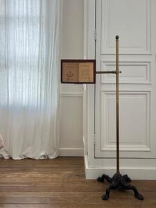 Liseuse ajustable bronze fonte noyer 1900