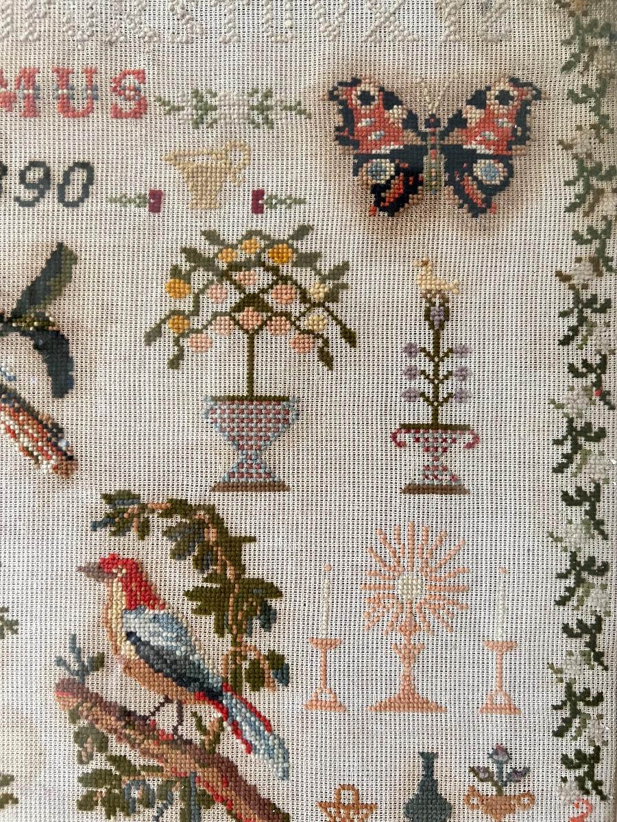 Abécédaire au petit point encadré 1900