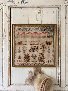 Abécédaire au petit point encadré 1900